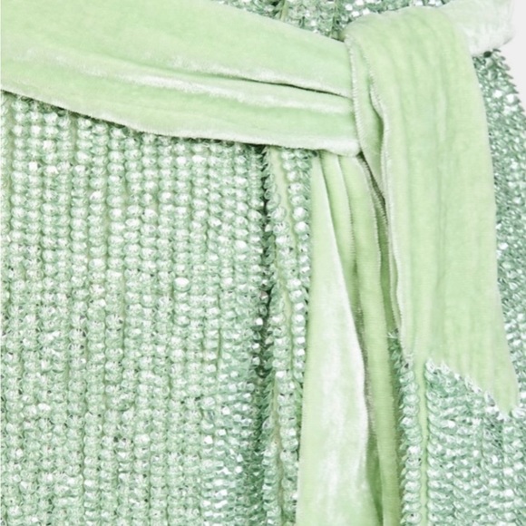 Retrofete Ella sequin dress (sage with velvet and sequins) XS NWT - Picture 5 of 11